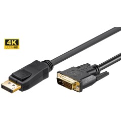 MicroConnect DisplayPort to DVI-D Cable 3m - High-Quality DP to DVI Connection - DP-DVI-MM-300